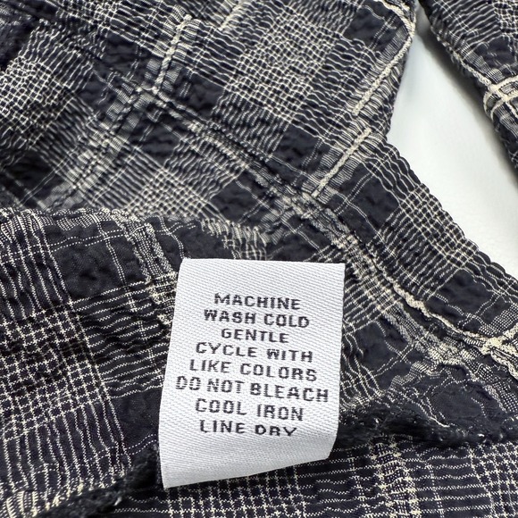 Habitat Swing Jacket Blazer Large (14/16) Textured Plaid Striped Art to Wear - Picture 6 of 7